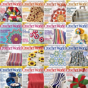145 Crochet World Magazine Issues | Bundle Crochet Magazines Lot of Patterns | Digital Download