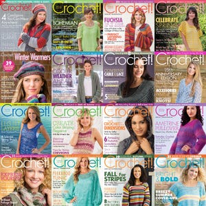 100 Crochet! Magazine Issues | Bundle Crochet Magazines Lot of Patterns | Digital Download
