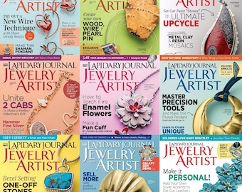 53 Lapidary Journal Jewelry Artist Magazines | Beading and Jewelry Making Magazine Bundle | Lot of Patterns | Digital Download