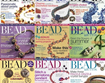 119 &#39;Bead & Button&#39; Magazines | Beading and Jewelry Making Magazine Bundle | Lot of Arts and Crafts Patterns | Digital Download