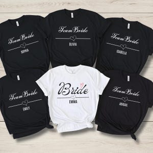 Bride Team Bride Shirt, Bachelorette Party Shirts, Bride Tshirt, Wedding Tee, Bridal Party Gift, Personalised Hen Party Shirts, Party Shirts