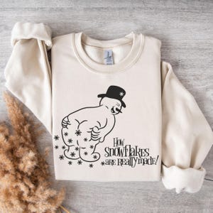 Sarcastic Snowflakes Sweatshirt: Funny Christmas Snowman Sweater