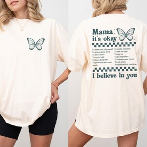 Comfort Colors® Mama It&#39;s Okay Shirt,Mental Health Mama Shirt,Mental Health Matters,Motivational Mom Tshirt,Mother&#39;s Day Gift,Groovy Mom Tee