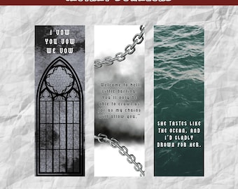 LORDS Series Inspired Bookmarks PDF and PNG Files - Instant Download - Booktok - Printable - The Sacrifice The Ritual The Sinner