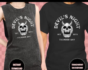 Serie Devil's Night sublimazione design PNG SVG - Download digitale - Thunder Bay - Booktok - Bookish - Dark Romance - Penelope Douglas