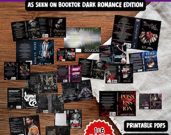 Mini Book Covers 1:6 scale Printable 200+ titles Dark Romance Edition Booktok Titles - Printable PDF anxiety book shelf
