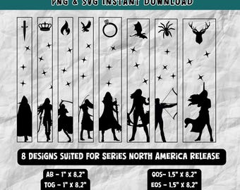 TOG Throne of Glass Book Edge Stencils for Sprayed Edges Booktok PNG SVG digital download