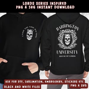 House of L.O.R.D.S. Barrington University  SVG & PNG, Digital Download, Sublimation Design, Instant Download, booktok, bookish, Dark Romance