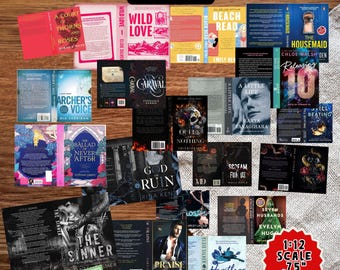 Mini Book Covers Printable 300+ titles Popular Booktok Titles - Printable 1:12 scale PDF anxiety book shelf - romance, dark, romantasy