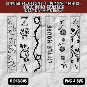 Die Katze und Maus Duett Haunting Adeline Jagd Schablonen für Besprühte Kanten DIY SVG und PNG Dateien - Instant Download - Booktok