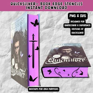 Quicksilver Book Edge Stencils for Sprayed Edges Booktok PNG SVG ...