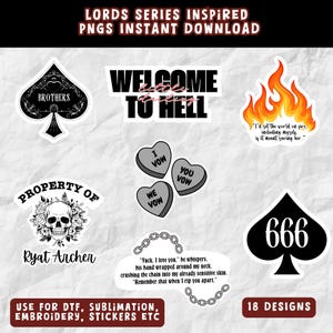 The Lords Series L.O.R.D.S The Ritual The Sinner The Sacrifice Inspired PNG Files - Instant Download - Booktok Dark Romance