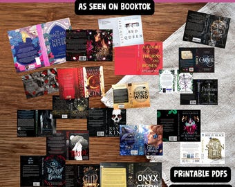 Mini Book Covers 1:12 scale Printable 200+ titles Romantasy Booktok Titles - Printable PDF anxiety book shelf - updated