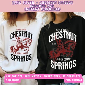 Chestnut Springs PNG, descarga instantánea - Sublimación DTF de romance de vaqueros - Booktok Bookish