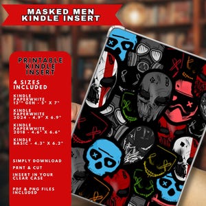 Booktok マスクマンにインスパイアされた Kindle インサート - 即時ダウンロード - デジタルアイテム - Booktok - ダークロマンス