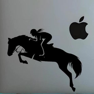 Horse Jumping Decal: Equestrian Car, Laptop, and Water Bottle Sticker