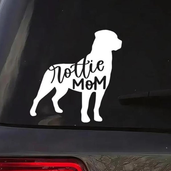 Rottweiler Mom Decal: Vinyl Car Window Sticker