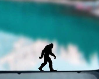 Tiny Bigfoot Vinyl Decal: Sasquatch hidden Car Sticker