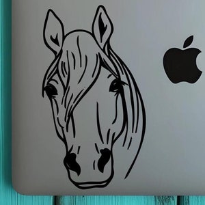 Detailed Horse Head Decal: Equestrian Car Sticker