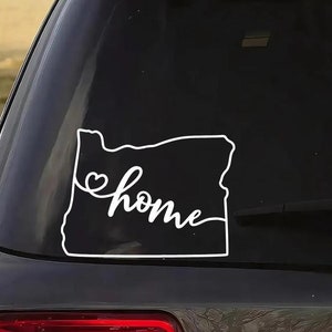 Oregon Home State Decal: OR Outline Die Cut Sticker, Multiple Options