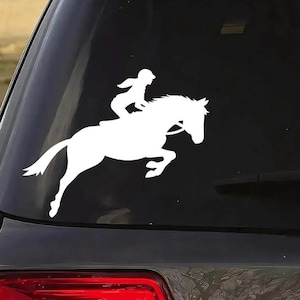Horse Jumping Car Decal: Equestrian Show Jumper Sticker