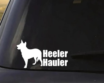 Heeler Hauler Car Decal: Australian Cattle Dog Vinyl Sticker