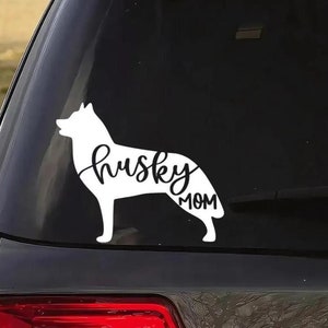 Husky Mom Decal: Dog Car Sticker, Laptop Decal