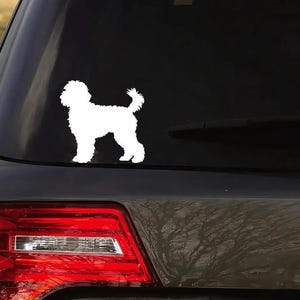 Doodle Car Decal: Labradoodle Sticker, Cut Out Heart Option, Goldendoodle image 2