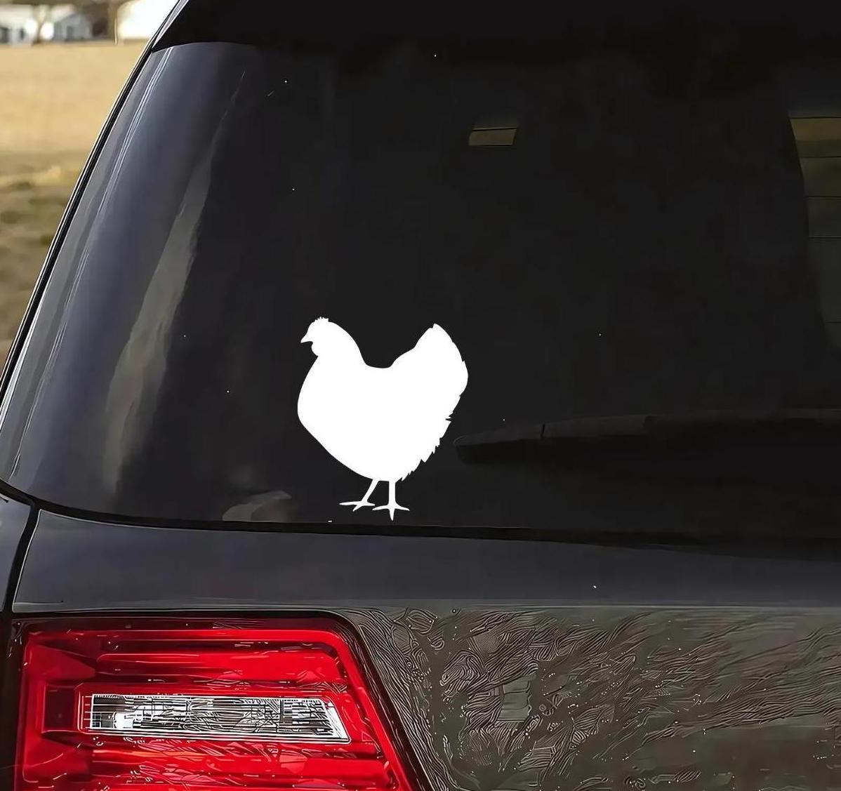 Chicken Vinyl Decal: Multiple Options - Car, Laptop, or Water Bottle ...