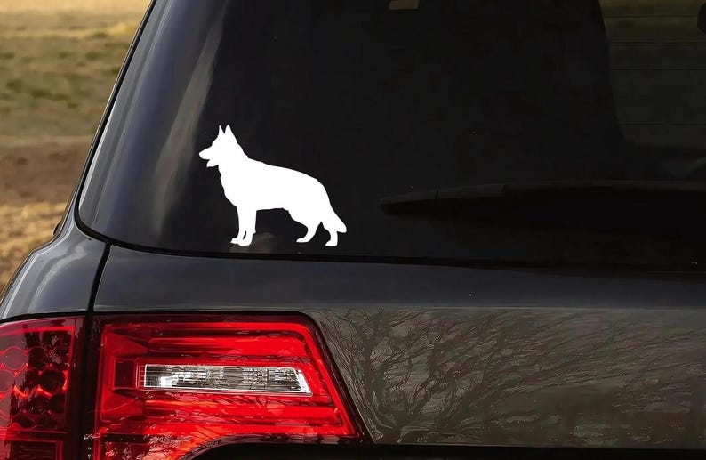 Gsd Sticker German Shepherd Vinyl Decal: GSD Sticker for Car, Tumbler Cut Out Heart ...