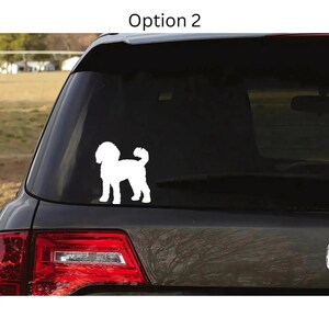 Doodle Car Decal: Labradoodle Sticker, Cut Out Heart Option, Goldendoodle image 4