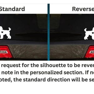 Doodle Car Decal: Labradoodle Sticker, Cut Out Heart Option, Goldendoodle image 5
