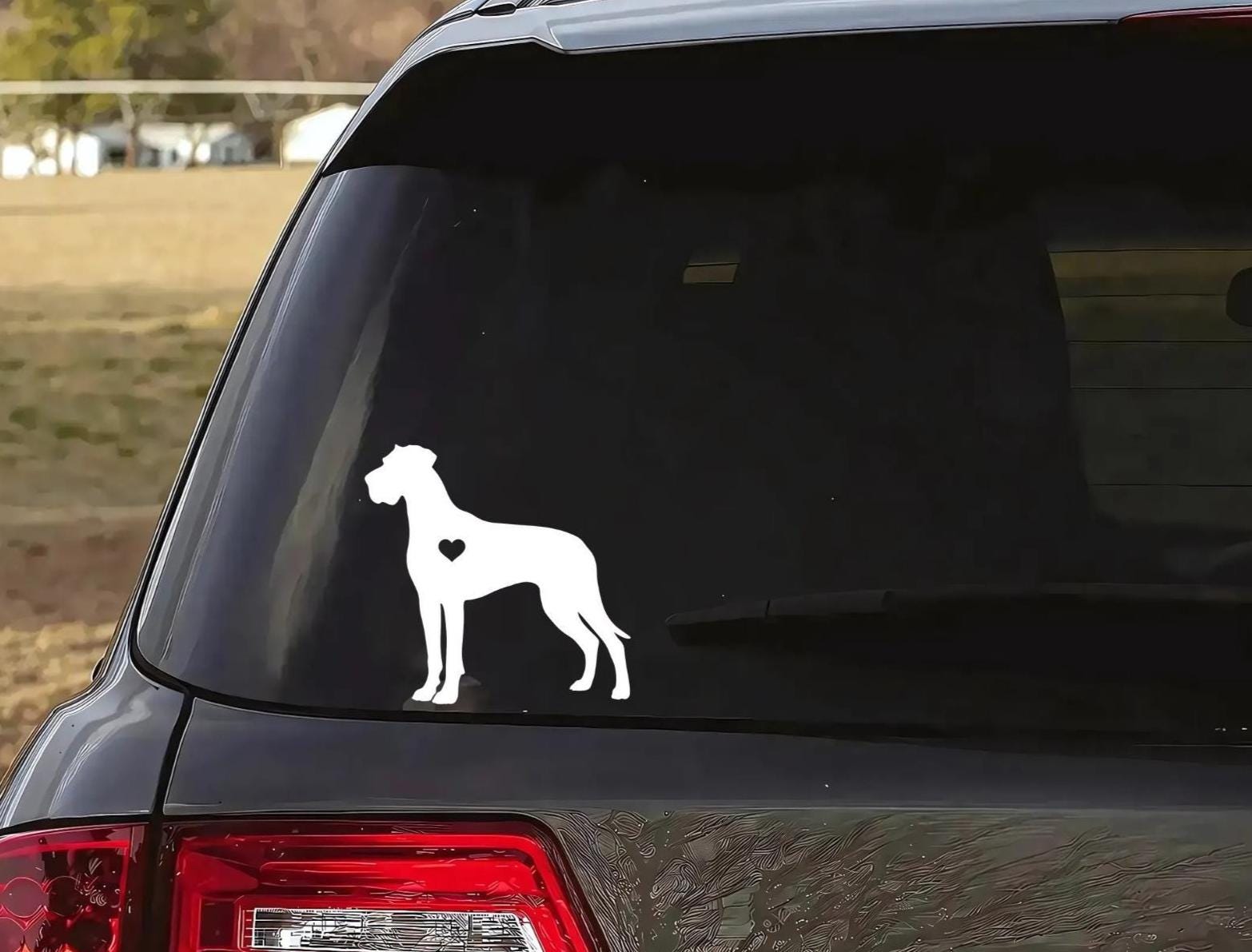 Madcolitote Black Great Dane Car Stickers 3D Window Decal - View #3