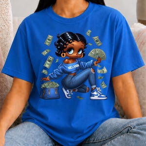 Black BB Inspired Vintage Cartoon Tshirt Retro Design Classic Character  Shirt Graphic Apparel Gift For Her Fan Idea Unisex Clothing Iconic