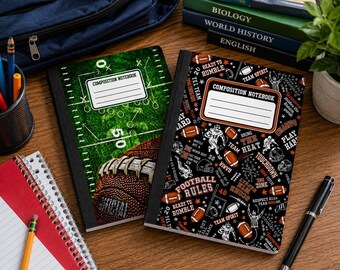 Football Composition Notebook Student Athlete Gift Idea Sports Theme School Supply Writing Journal Game Day Player Team Spirit Touchdown