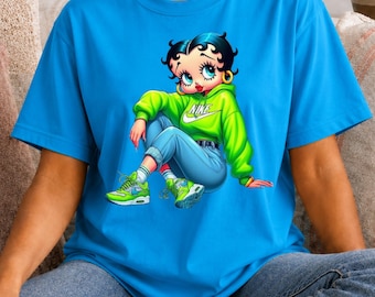 BB Inspired Shirt Black Cartoon Tee Classic Character Tshirt Trendy Animated Fan Merchandise Retro Streetwear Clothing Nostalgic Figure Top