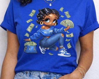 Black BB Inspired Vintage Cartoon Tshirt Retro Design Classic Character  Shirt Graphic Apparel Gift For Her Fan Idea Unisex Clothing Iconic