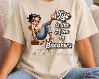 Black BB Inspired Tshirt Sneaker Graphic Tee Retro Cartoon Shirt Streetwear Apparel Sneakerhead Gift Clothing Pop Culture Wear Casual Urban
