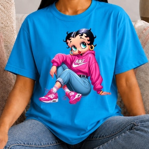 BB Inspired Shirt Black Cartoon Character Tshirt Graphic Streetwear Inspired Clothing Retro Nostalgic Classic Style Casual Trendy Fashion