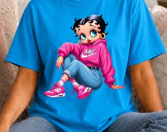 BB Inspired Shirt Black Cartoon Character Tshirt Graphic Streetwear Inspired Clothing Retro Nostalgic Classic Style Casual Trendy Fashion