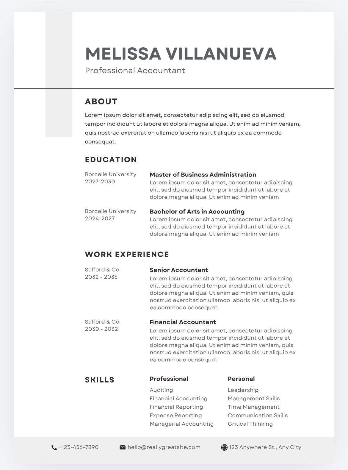 Modern Resume Template | Professional CV | Editable Instant Download - Etsy