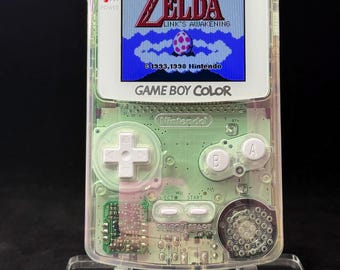 Gameboy Color with Aurora Pearl Shell -  IPS Screen - Bespoke Buttons - Premium Quality Build
