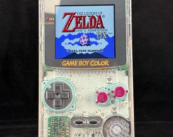 Gameboy Color with Crystal Shell -  IPS Screen - DMG Style - Bespoke Buttons - Premium Quality Build