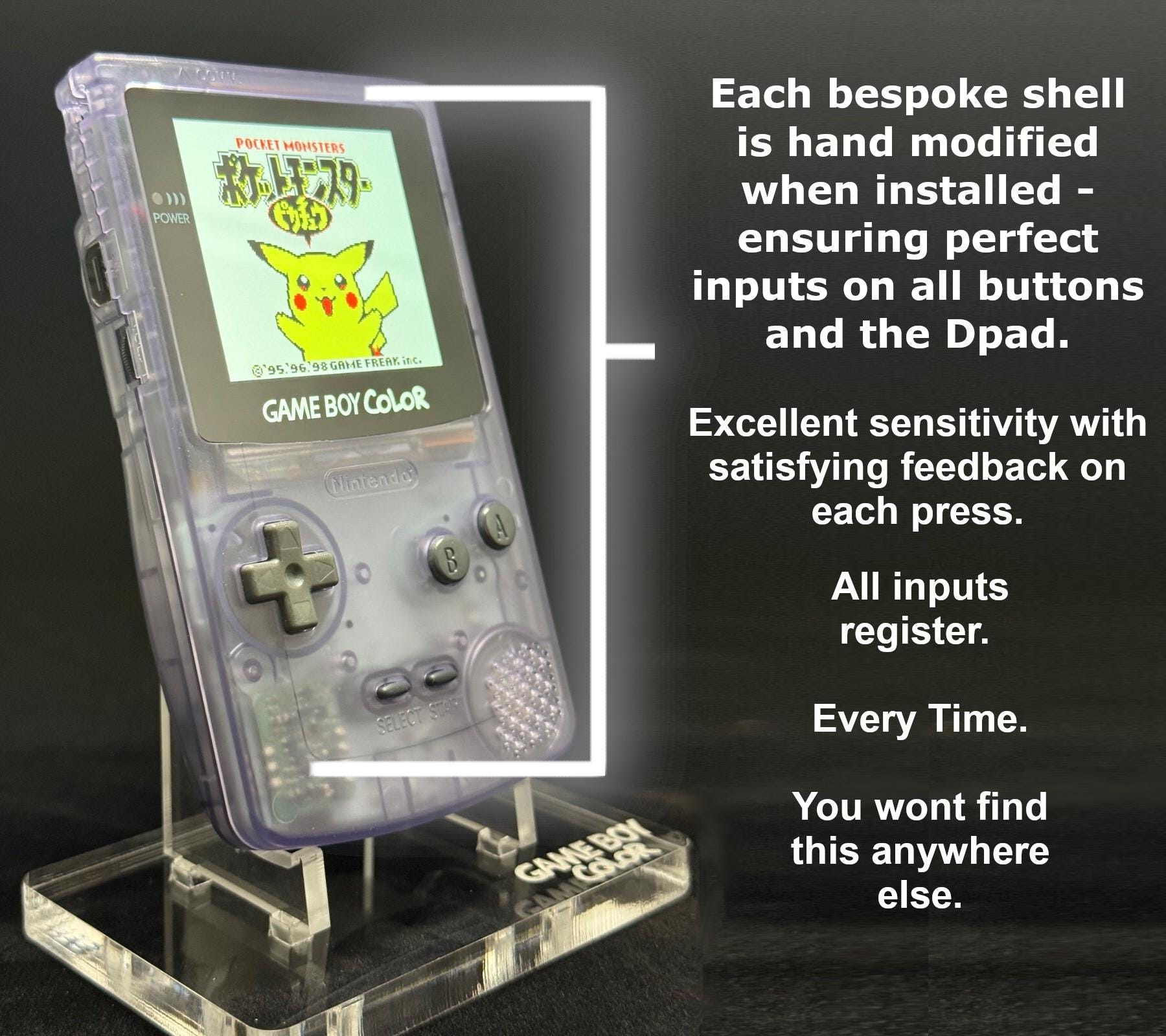 Game Boy Color With OLED Screen - Bespoke Shell for Superior Inputs ...