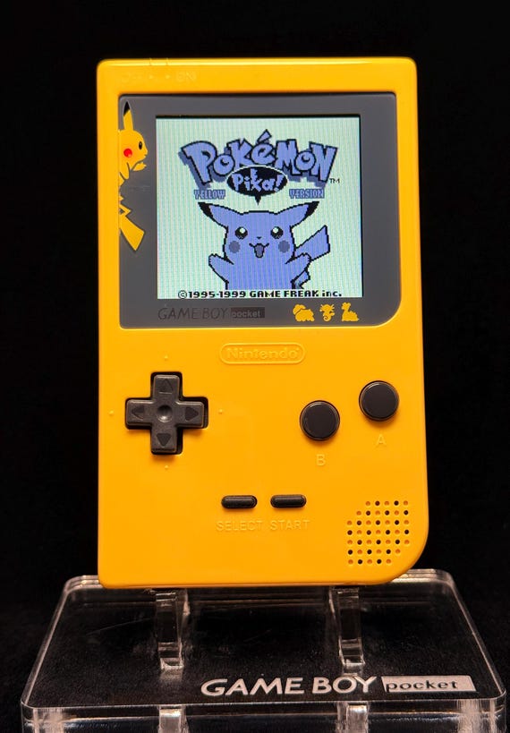 Game Boy Pocket Pokemon Pikachu IPS Screen - Original High Quality