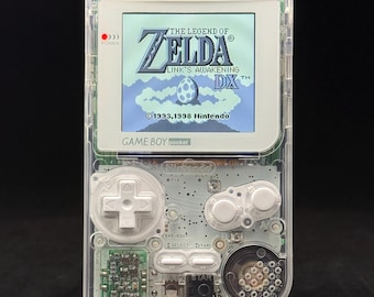 Gameboy Pocket with Crystal Shell - IPS Screen - Battery Enhanced - Bespoke Buttons - Premium Quality Build