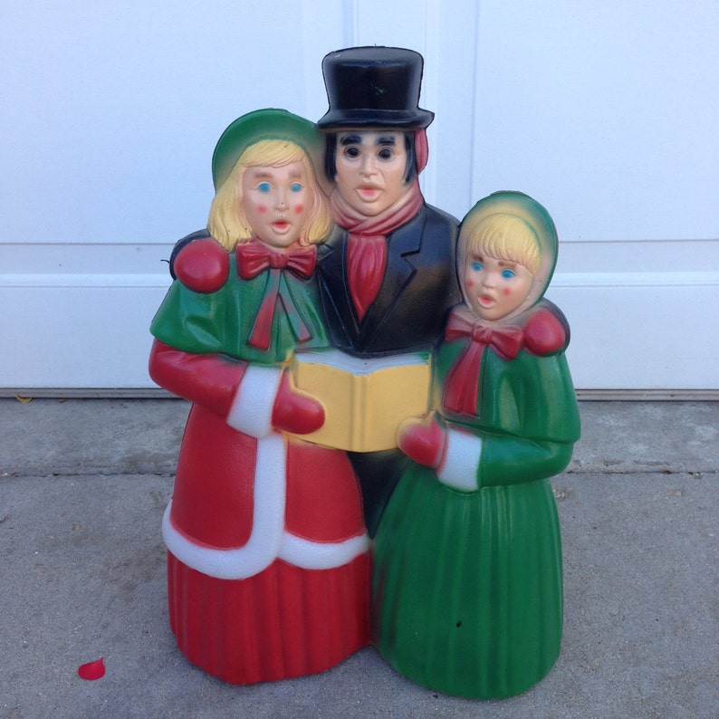 Vintage Blow Mold Christmas Carolers Christmas Lawn Decor  Etsy