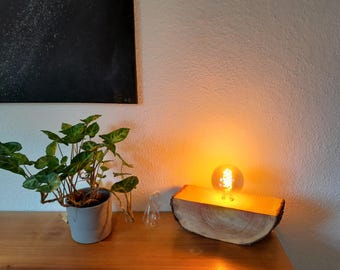 Table lamp "Oak" with Edison light bulb