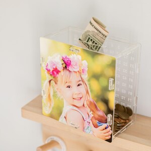 Coin Bank Transparent Organic Glass Money Box, Clear Piggy Bank, Custom ...