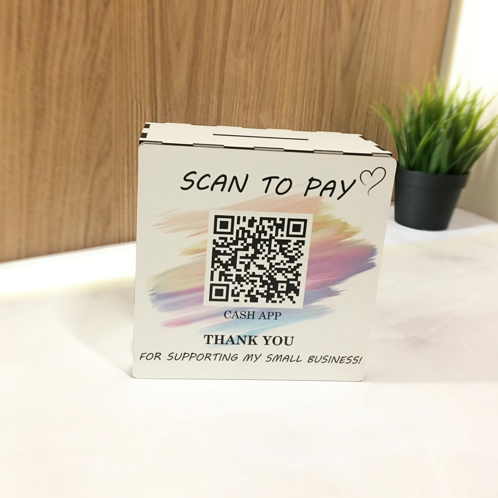 Custom QR Code Tip Jar: Portable Donation Box for Artists - Etsy